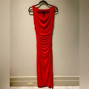 RALPH LAUREN COLUMN SILHOUETTE POPPY ORANGE WOMEN’S SIZE 4 EVENING GOWN